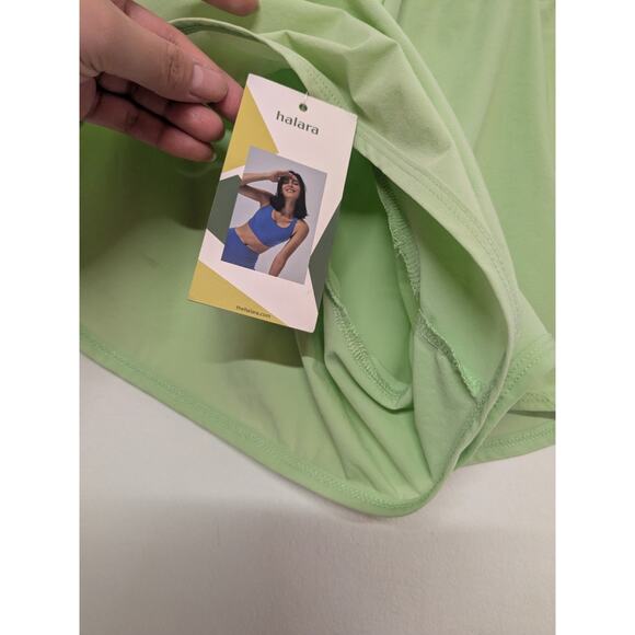 Halara High Waisted Dolphin Hem Casual Shorts 2" Green Size Small NWT - Picture 6 of 9